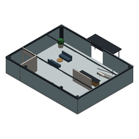 Aurora Tower Lobby, From above and to the south-east.