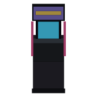Aurora Arcade Cabinet, Looking north. East is to the right.