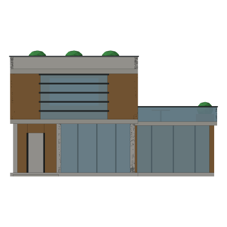 Quarter Courtyard House, Looking north. East is to the right.