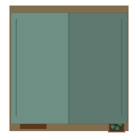 The Continuum — Willow House, Looking down. North is up the page.