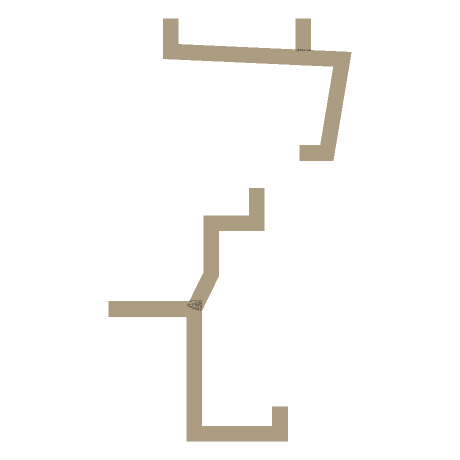 The Continuum — East Paths, Looking down. North is up the page.