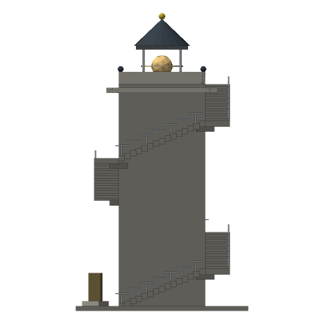 The Answering Light, Looking north. East is to the right.
