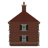 Coldharbour — The Bakehouse, Looking east. South is to the right.