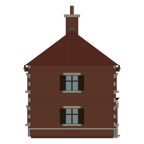 Coldharbour — The Bakehouse, Looking east. South is to the right.