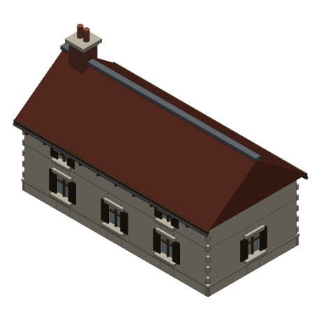 Coldharbour — The Almshouse, seen from above and to one side
