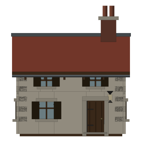 Coldharbour — Cottage, north side, Looking north. East is to the right.