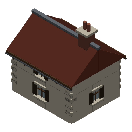 Coldharbour — Cottage, north side, From above and to the south-east.