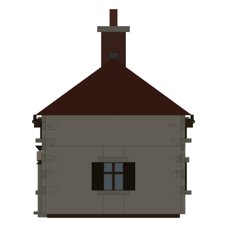 Coldharbour — Cottage, north side, Looking west. North is to the right.
