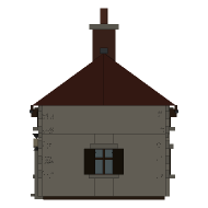 Coldharbour — Cottage, north side, Looking west. North is to the right.
