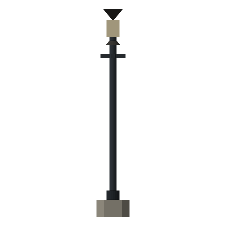 Coldharbour — Street Lamp, Looking north. East is to the right.