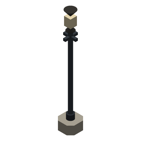 Coldharbour — Street Lamp, seen from above and to one side