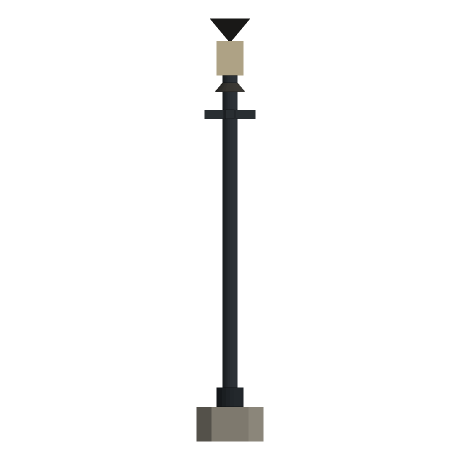 Coldharbour — Street Lamp, Looking east. South is to the right.