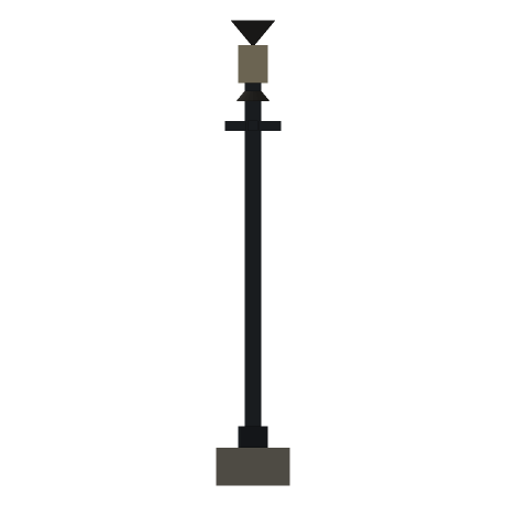 Coldharbour — Street Lamp, Looking west. North is to the right.