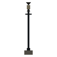 Coldharbour — Street Lamp, Looking west. North is to the right.