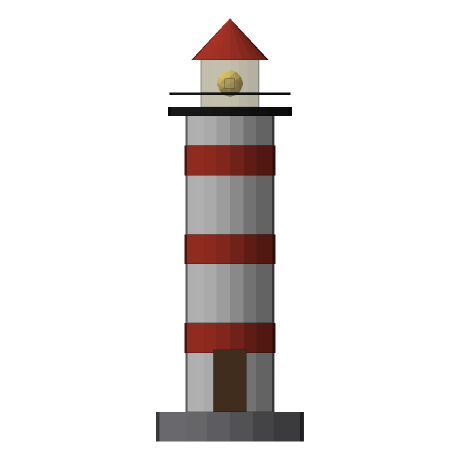 Shore Lighthouse, Looking north. East is to the right.