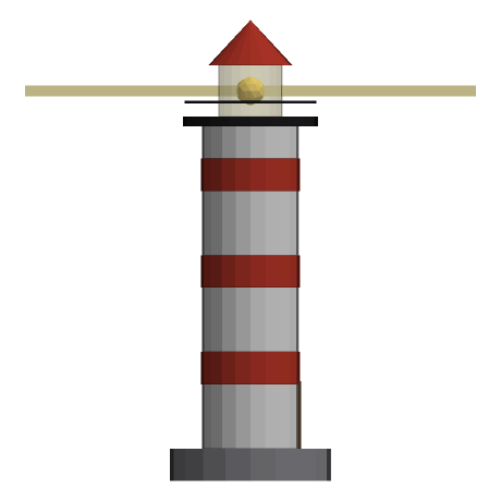 Shore Lighthouse, Looking east. South is to the right.