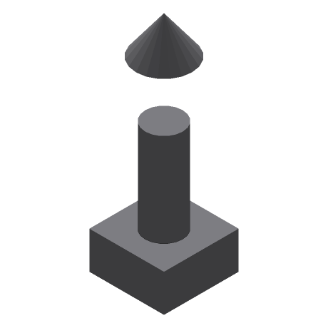 db-monument, seen from above and to one side